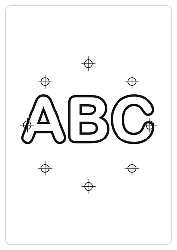 字母 ABC简笔画线稿，A4 可打印涂色卡