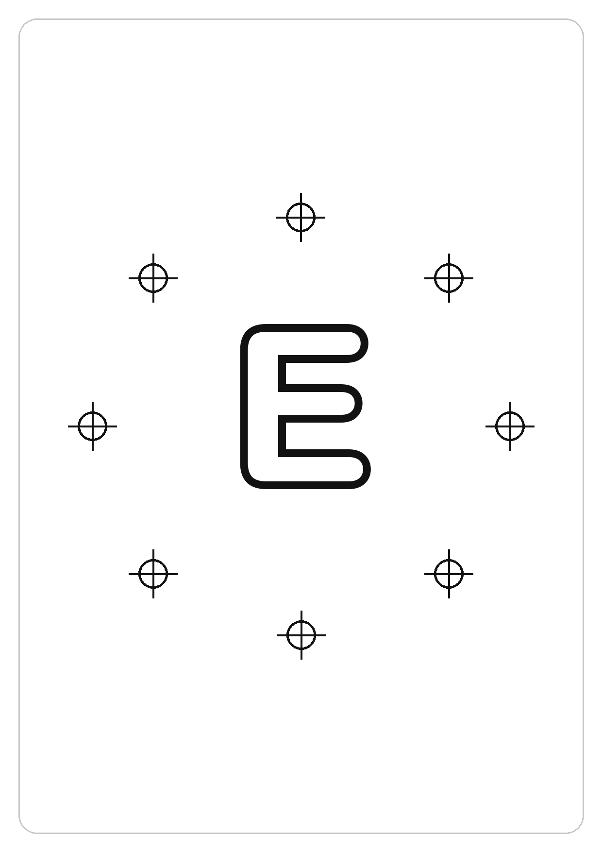 字母 E简笔画线稿，A4 可打印涂色卡
