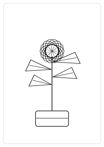 郁金香简笔画线稿，A4 可打印涂色卡