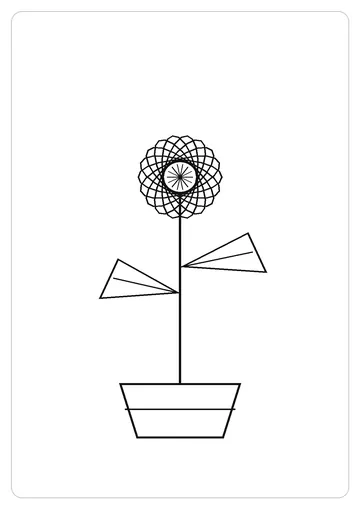 铃兰花简笔画线稿，A4 可打印涂色卡