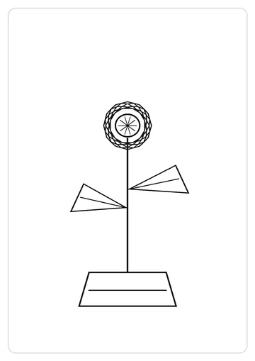 百合简笔画线稿，A4 可打印涂色卡