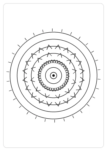 涟漪之梦简笔画线稿，A4 可打印涂色卡