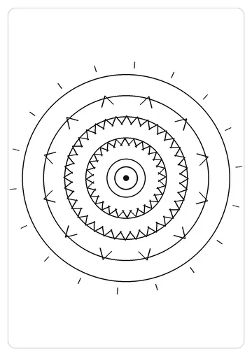无限回环简笔画线稿，A4 可打印涂色卡