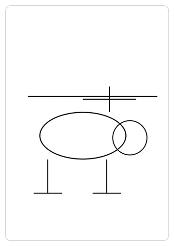 直升机简笔画线稿，A4 可打印涂色卡