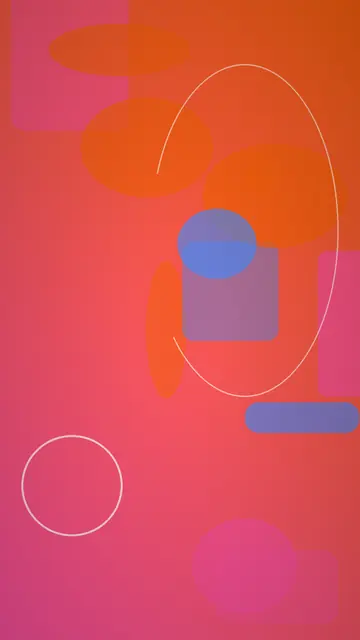 藍橙交響，幾何主題高清手機壁紙